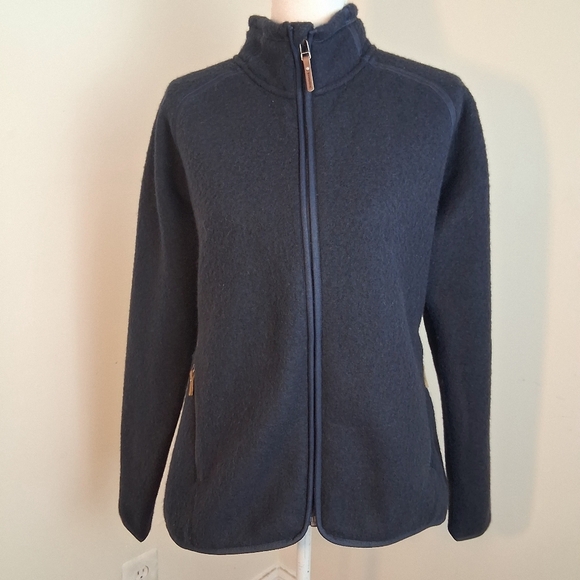 Smartwool Women's Hudson Trail Full Zip Fleece In Navy Blue Size Large - Picture 2 of 12